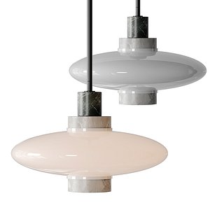 3D Virgo Contrast Marble Pendant Light model