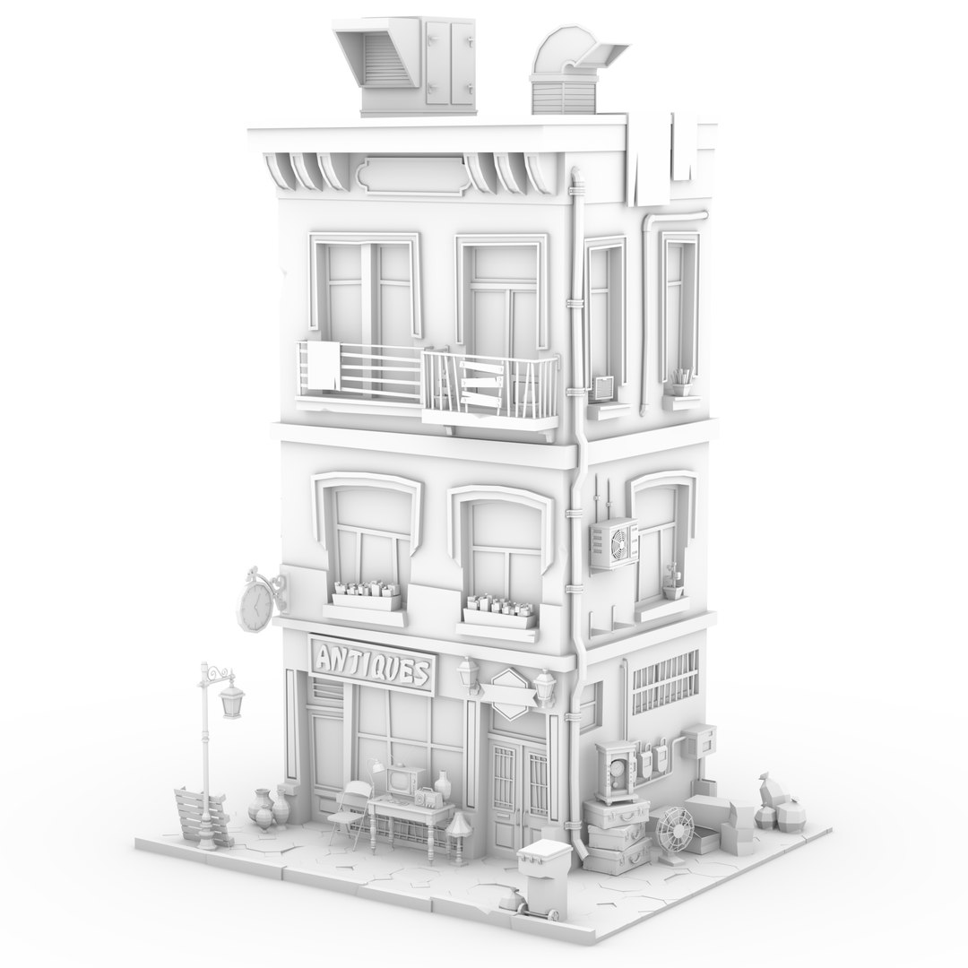 3D Low Poly Antique Shop 01 - TurboSquid 2048186