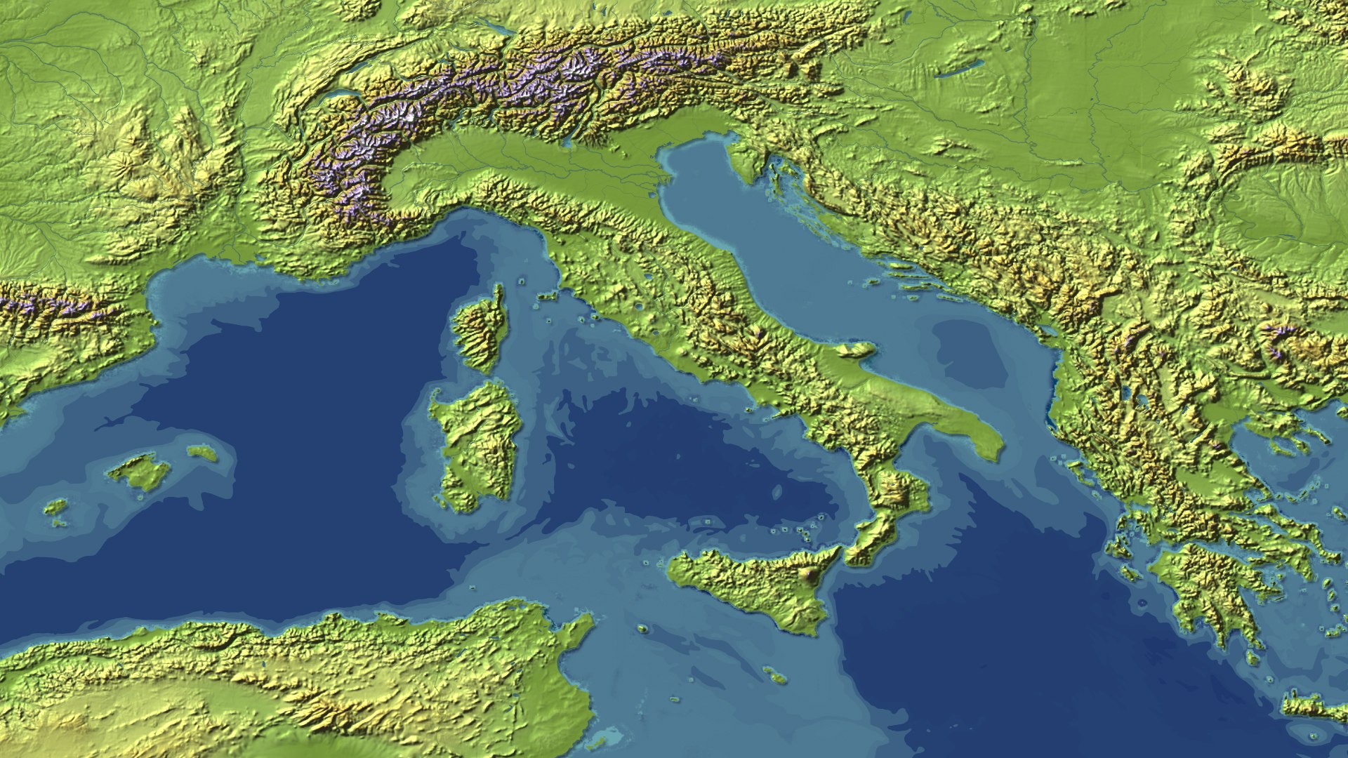 Italy Maps 3d Model