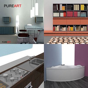 3d furniture fv1 bathroom tub model