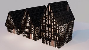 MedievalEnglishTownHouse3TiersV3 3D