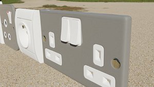 3D electric socket modeled