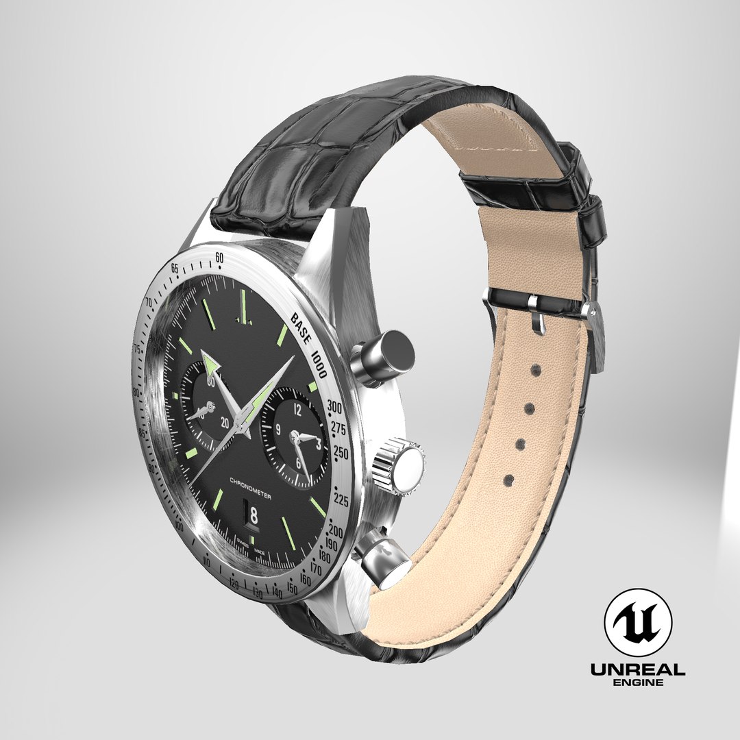 3D Chronometer Watch Closed Leather Bracelet Black Dial https://p.turbosquid.com/ts-thumb/vZ/1oUVsp/9s/stemcell_unreal_render/png/1722962338/1920x1080/fit_q87/34ef67e0790dfe2b9feca297b8c8ff757b6dd1ee/stemcell_unreal_render.jpg