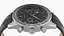 Chronometer Wrist Watch Leather Bracelet Black Dial