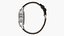 Chronometer Wrist Watch Leather Bracelet Black Dial