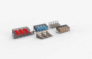 Bleacher set 3D model 3D