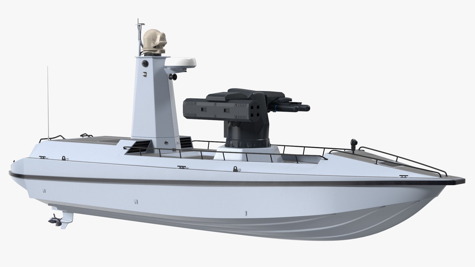 Unmanned Patrol Boat 3D model preview