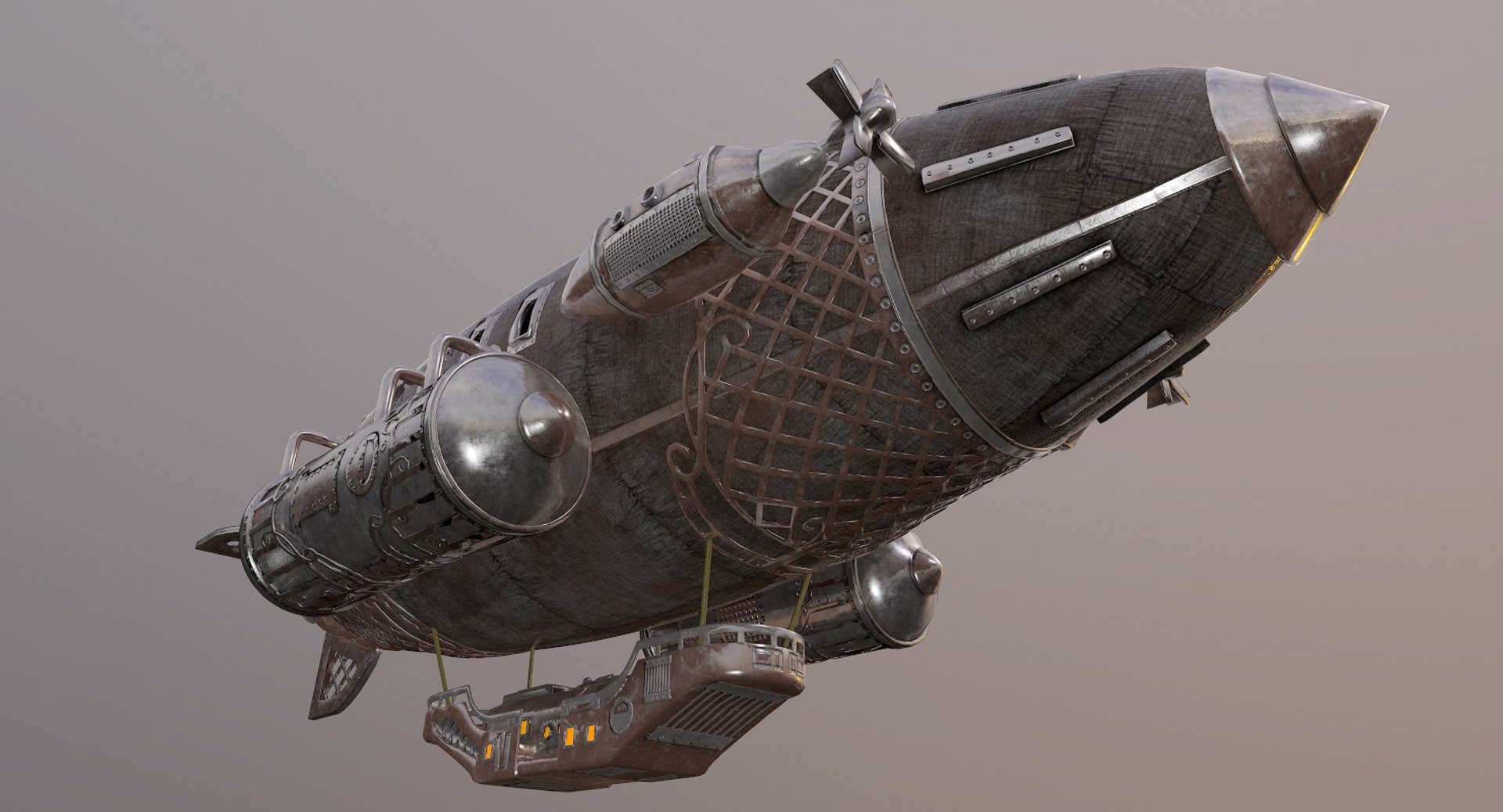 Steampunk Airship 3ds