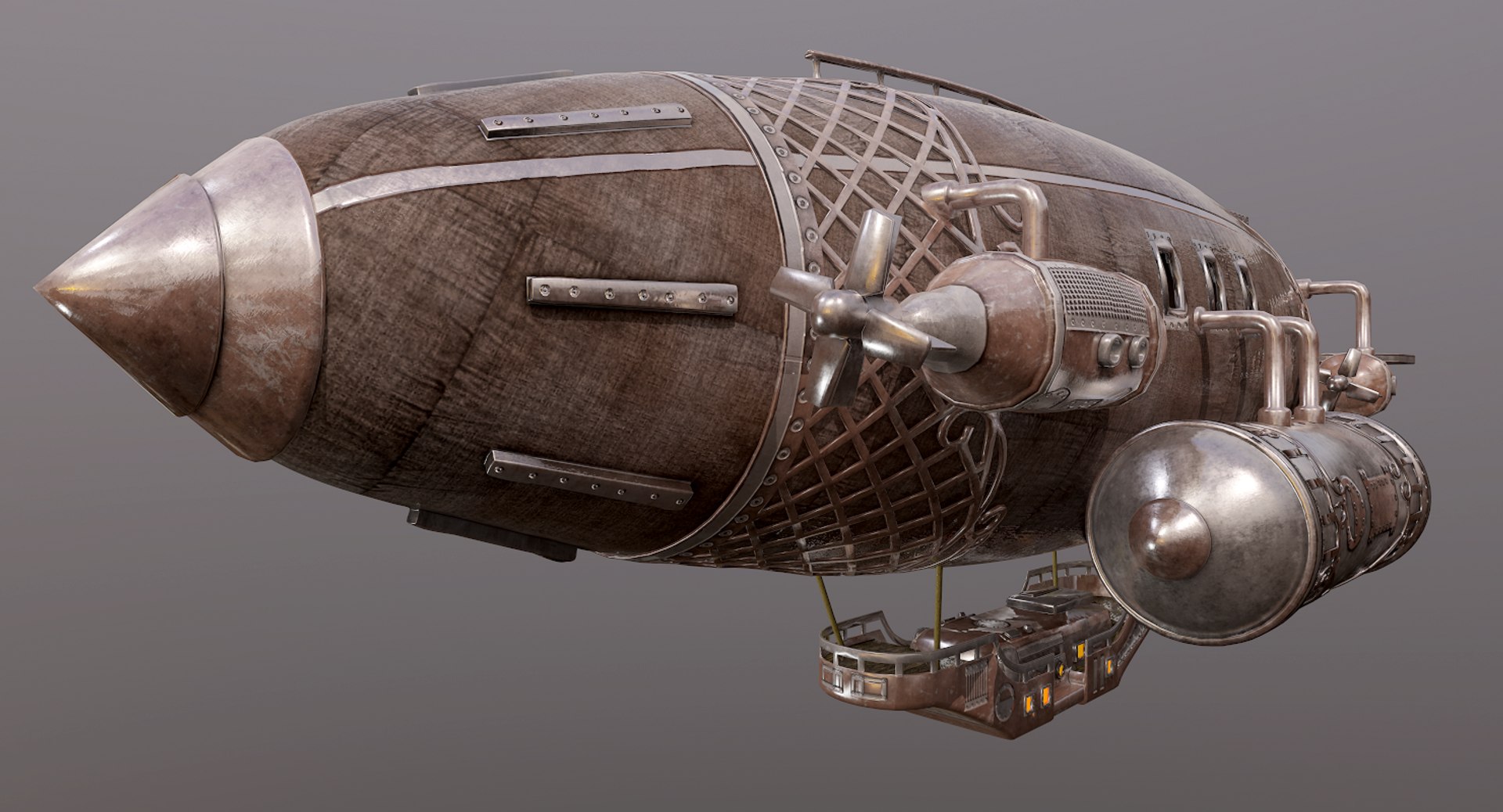 Steampunk Airship 3ds