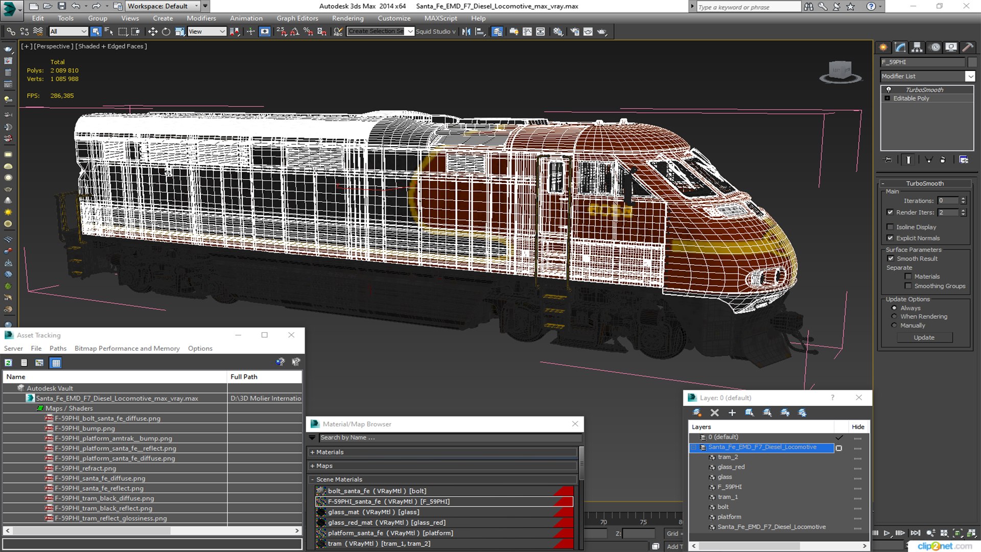 3D Santa Fe EMD F7 Diesel Locomotive model https://p.turbosquid.com/ts-thumb/vZ/5bjxB6/F4/santafeemdf7diesellocomotive3dsmodel042/jpg/1708742278/1920x1080/fit_q87/36c7f452ea3552ccbc4618df6a76d9943855322e/santafeemdf7diesellocomotive3dsmodel042.jpg