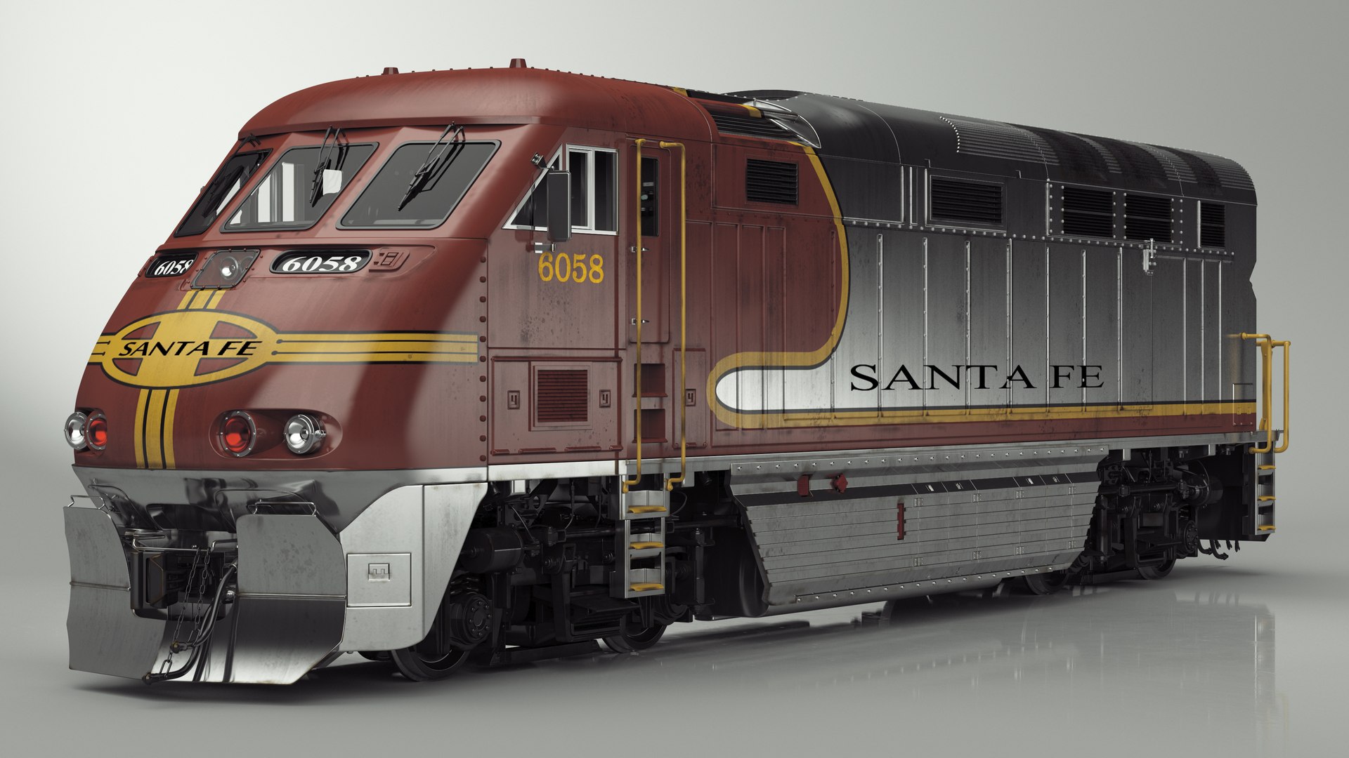 3D Santa Fe EMD F7 Diesel Locomotive model https://p.turbosquid.com/ts-thumb/vZ/5bjxB6/zt/santafeemdf7diesellocomotive3dsmodel018/jpg/1708742173/1920x1080/fit_q87/d27ac9b9609421b30231cb9ca92c7088adadad7e/santafeemdf7diesellocomotive3dsmodel018.jpg