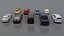 9 cars 3D model