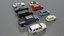 9 cars 3D model