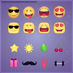 3D Smileys And Icons Pack