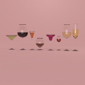Lot of different types of glasses