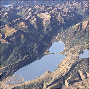 3D model large scale colorado terrain