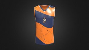 Basketball Jersey Player 09 In Low Poly 3D