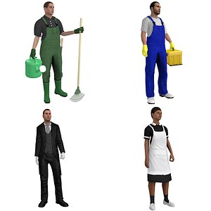 rigged household workers model