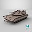 Dirty Israeli Tank Merkava 5 Beige 3D