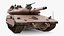 Dirty Israeli Tank Merkava 5 Beige 3D