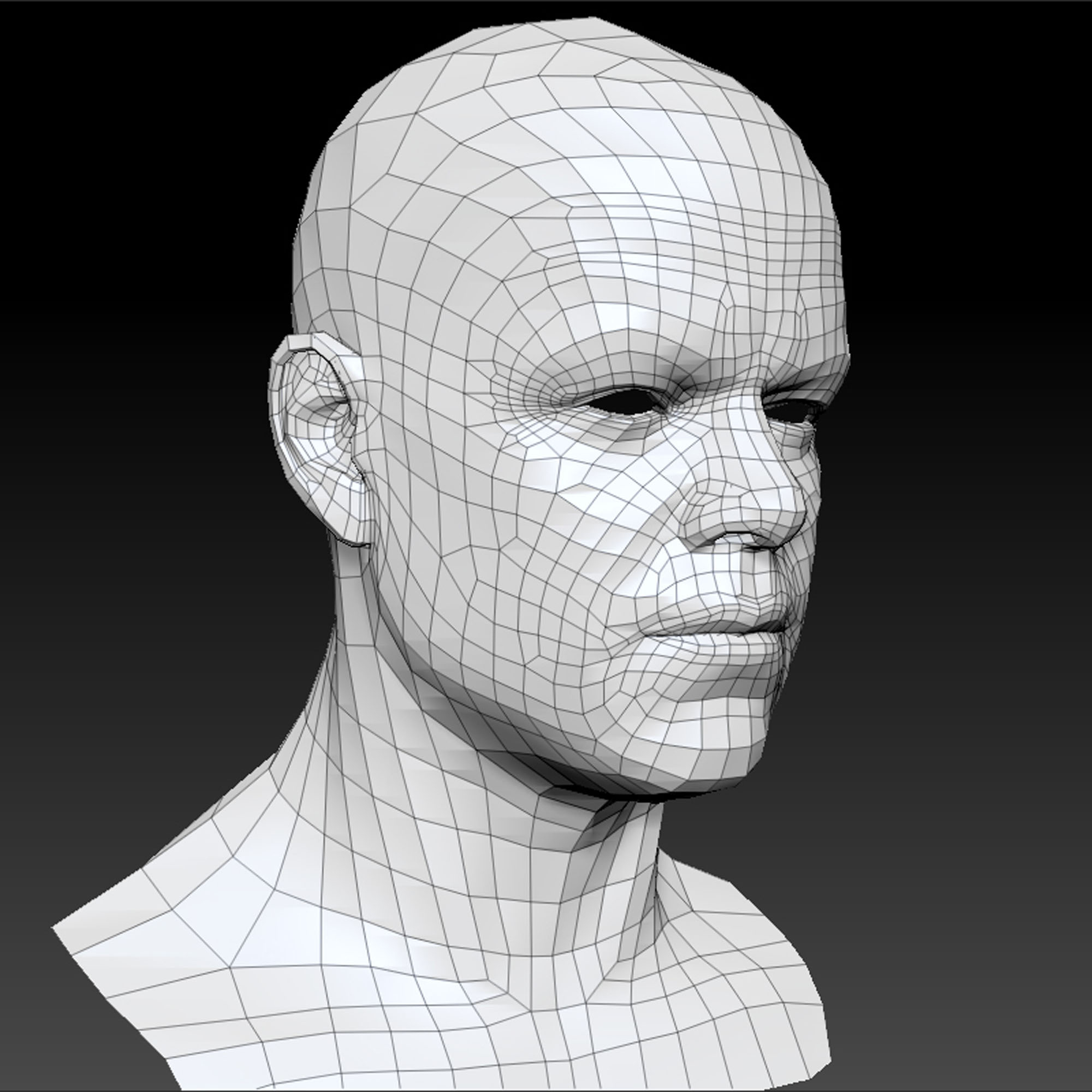 3d matt damon head male model