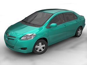 toyota yaris sedan 3d model
