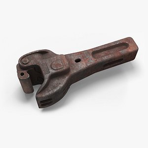Railway Coupling Old Rusty 3D model