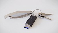Realistic key set with USB and bottle opener 3D model