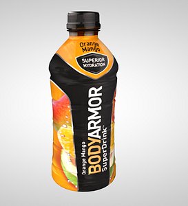 3D orange bottle plastic l model