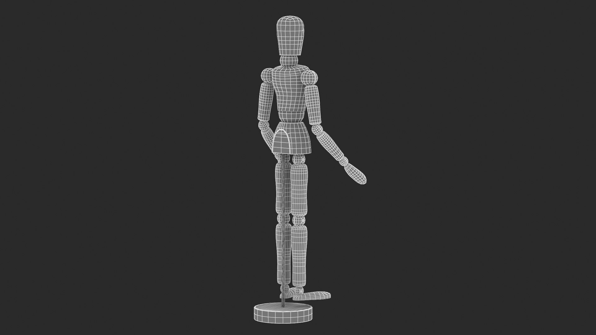 3D Wooden Manikin Model TurboSquid 2032933