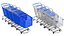 3D Two Detailed Shopping Carts