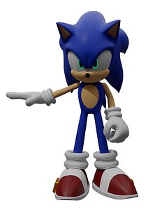 3D sonic rigged