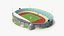 Royal Bafokeng Stadium with Rugby Equipment Collection 3D model