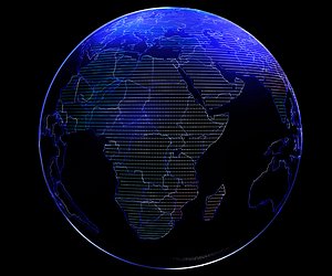 Hologram Planet Earth 3D model