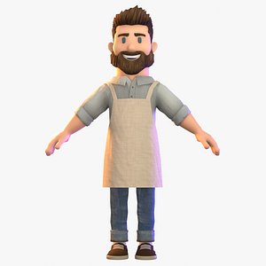 Barista - Stylized Low Poly Character