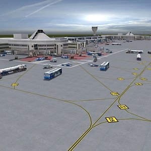 3d airport vehicles