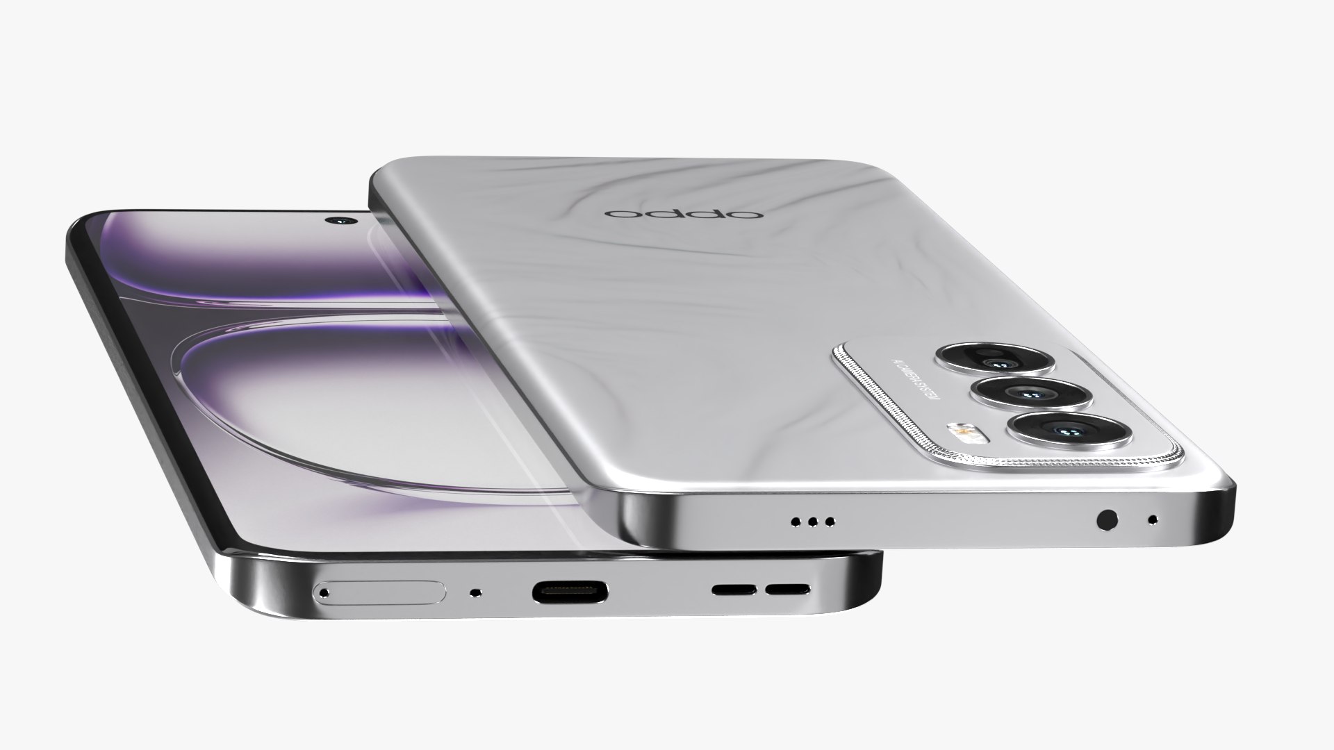 OPPO Reno 12 Astro Silver Model - TurboSquid 2248852