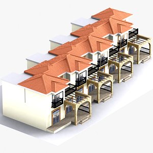 3d model adjacent houses