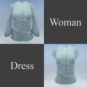 3d model woman dress