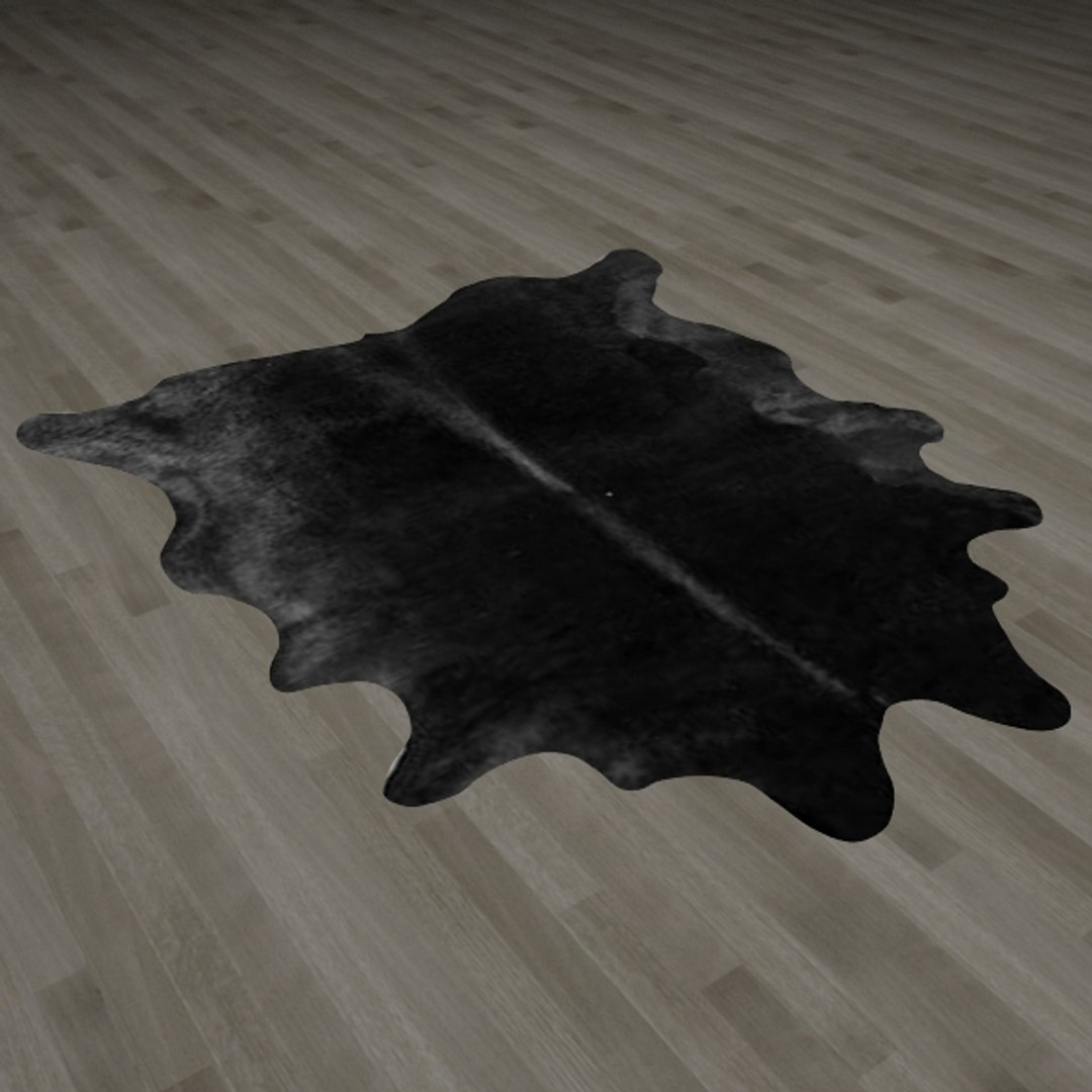 fur rug buffalo skin 3d model