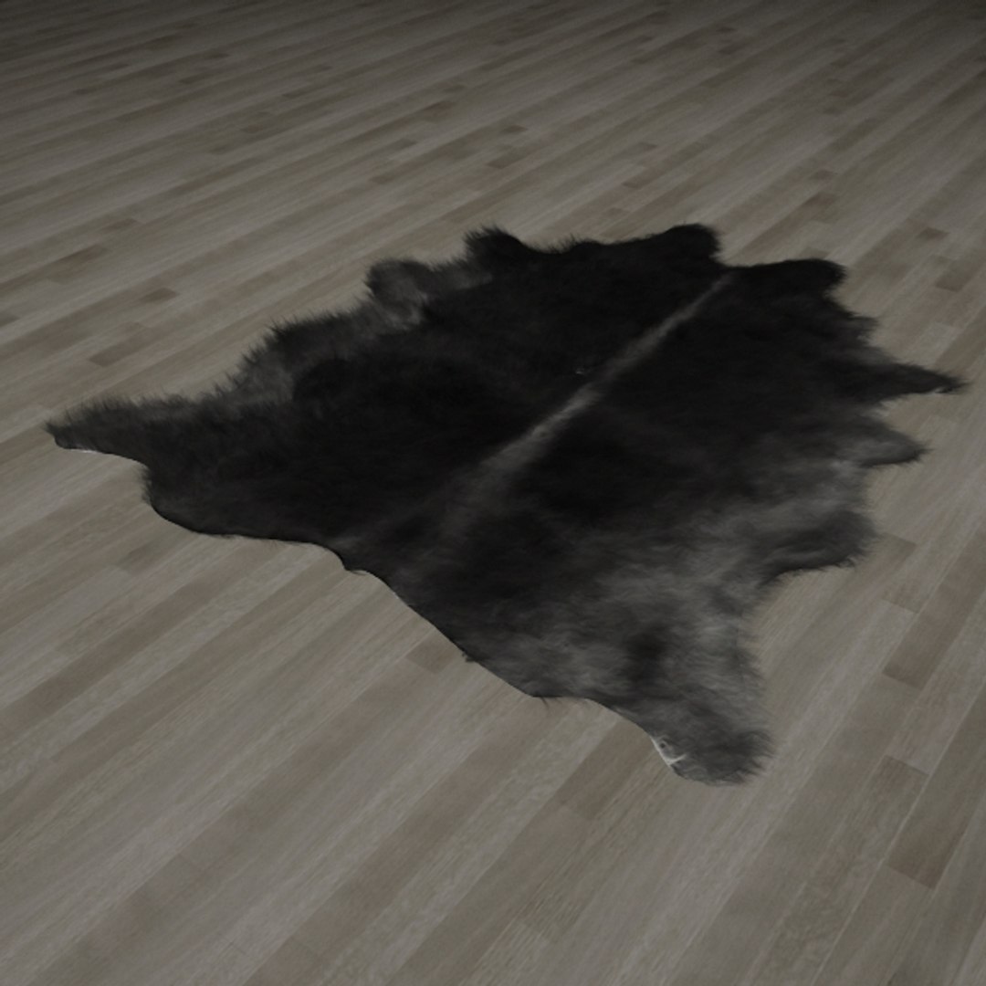 fur rug buffalo skin 3d model