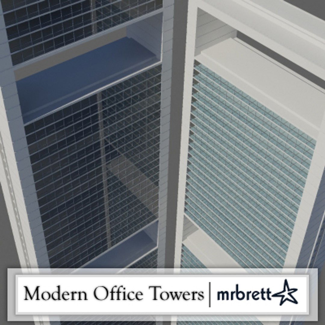 3d Modern Office Tower Complex