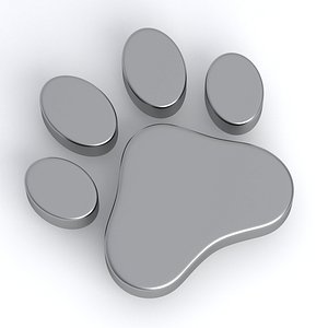 Dog Print Silver model