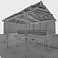 3d ancient log house model