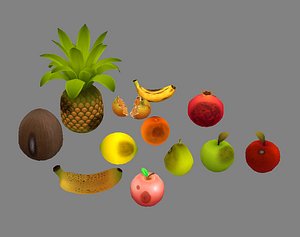 3D fruit moldy apple model