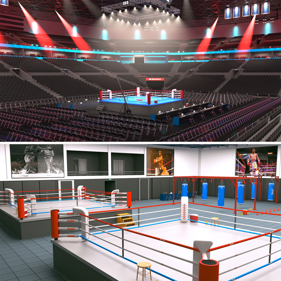 Boxing arena gym 3D model - TurboSquid 1666789