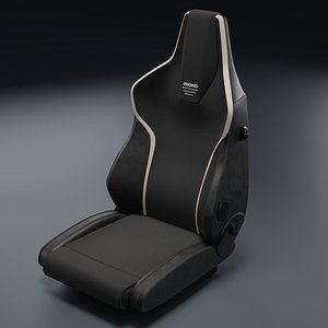 3D Recaro LX SF Camfort seat Brilliant Mesh Black Suede 3D Model 2026 model