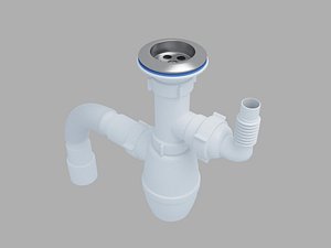 3D sanitary siphon