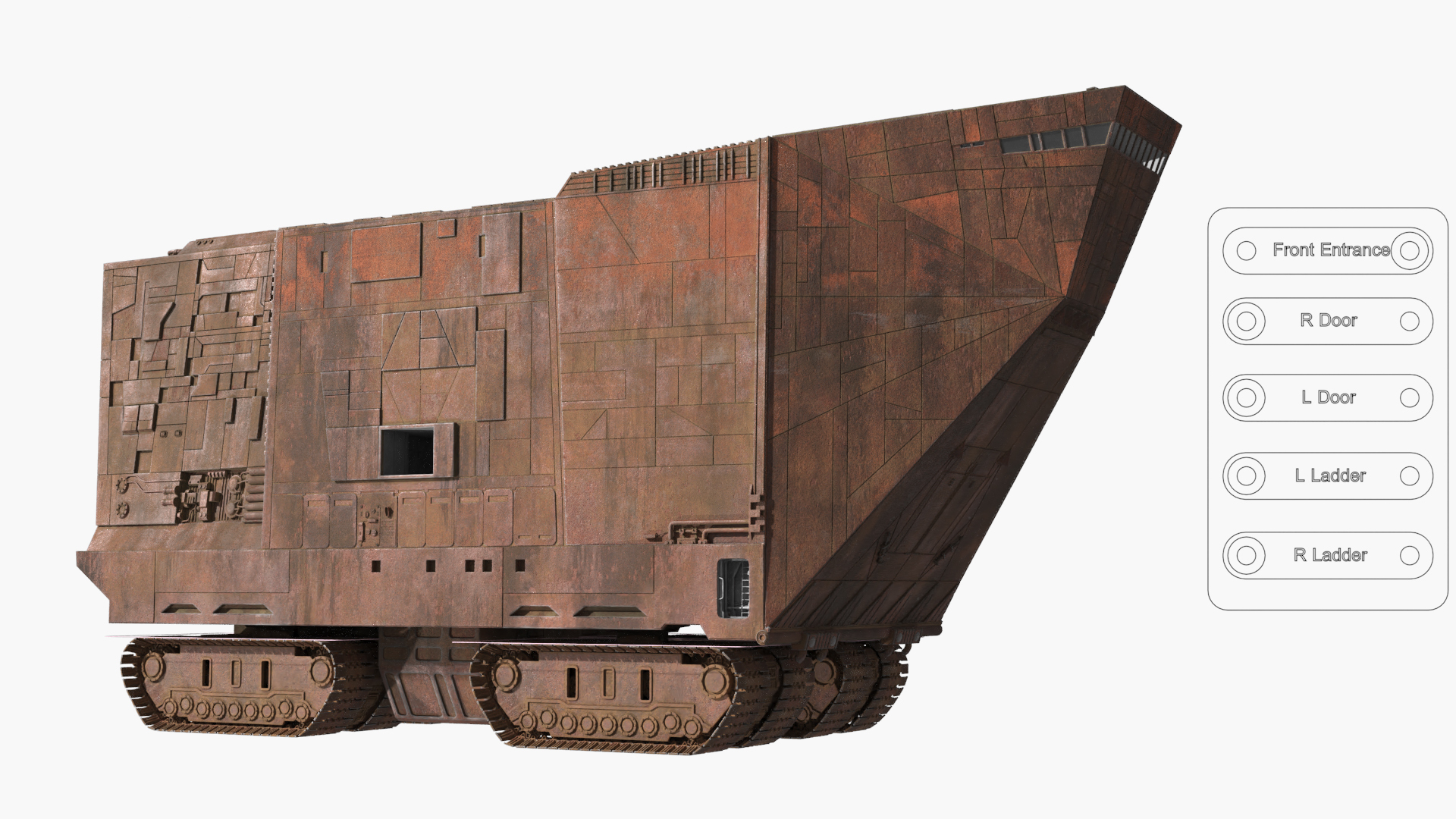 3D Star Wars Jawa Sandcrawler Rigged Model - TurboSquid 2500007