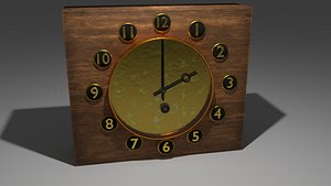 3D retro watch model